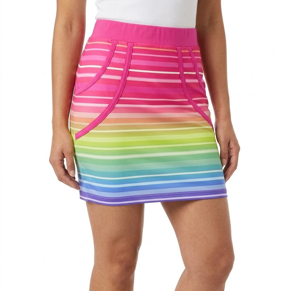 WOW Couture Multicolor Bodycon Mini Striped Skirt Women Size M